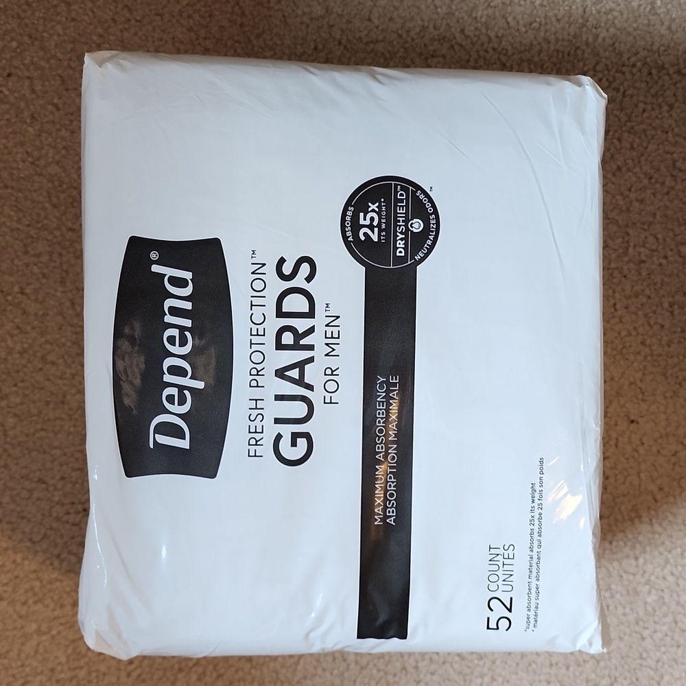 Depend for Men Guards 52 count package